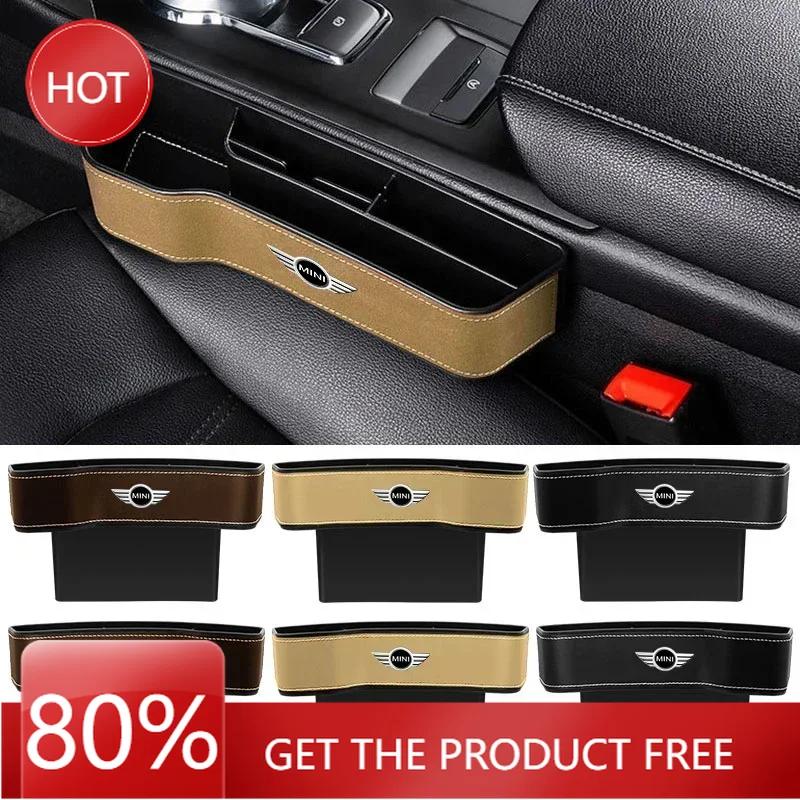 BYY1 2025 Hot 2025 For BMW MINI Car Seat Gap Storage Box Water Cup Holder Car Accessories For MINI Cooper One JCW Clubman Countryman