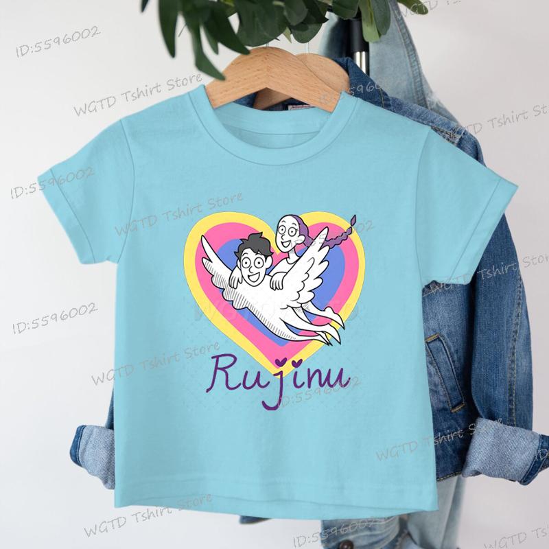 Children Clothes Girl Rujinu KPop Demon Hunters T Shirt Boy Girl Outfits Gifts Cotton Kids Tshirt Short Sleeve Fashion Movie Top