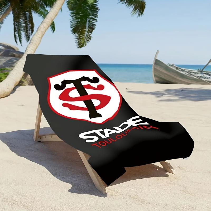 1 Telo da Spiaggia Squadra di Rugby Stade Toulousain - Extra Large, Morbido, Compatto, Leggero, Asciugatura Rapida, Poliestere Resistente alla Sabbia