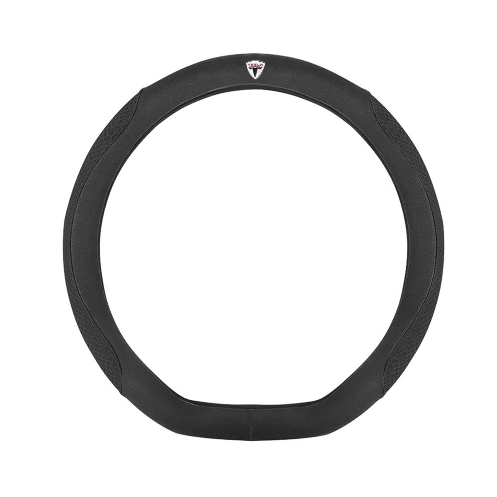 CRCUD1 Universal Car Carbon Fiber Steering Wheel Cover Leather PU Anti Slip For Tesla Model 3 Model Y Model S Model X Cybertruck Coil