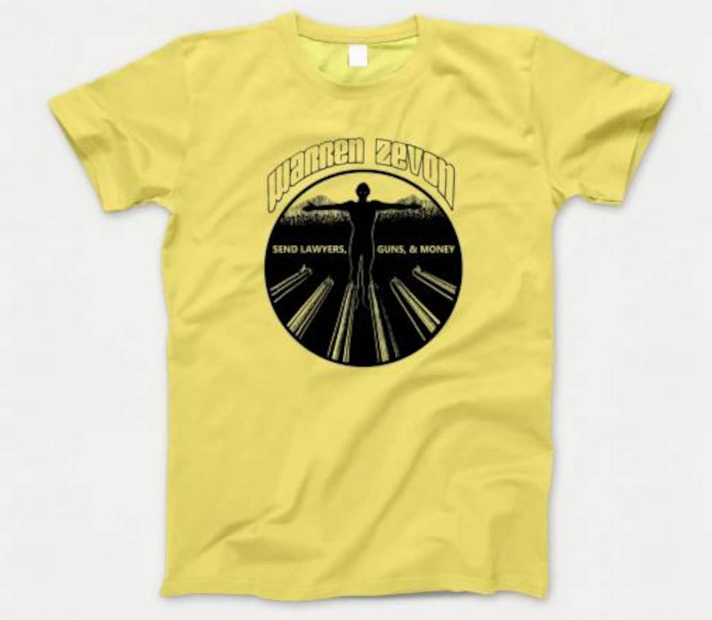 Warren Zevon T Shirt EE383 Retro Yellow Unisex Graphic Tee