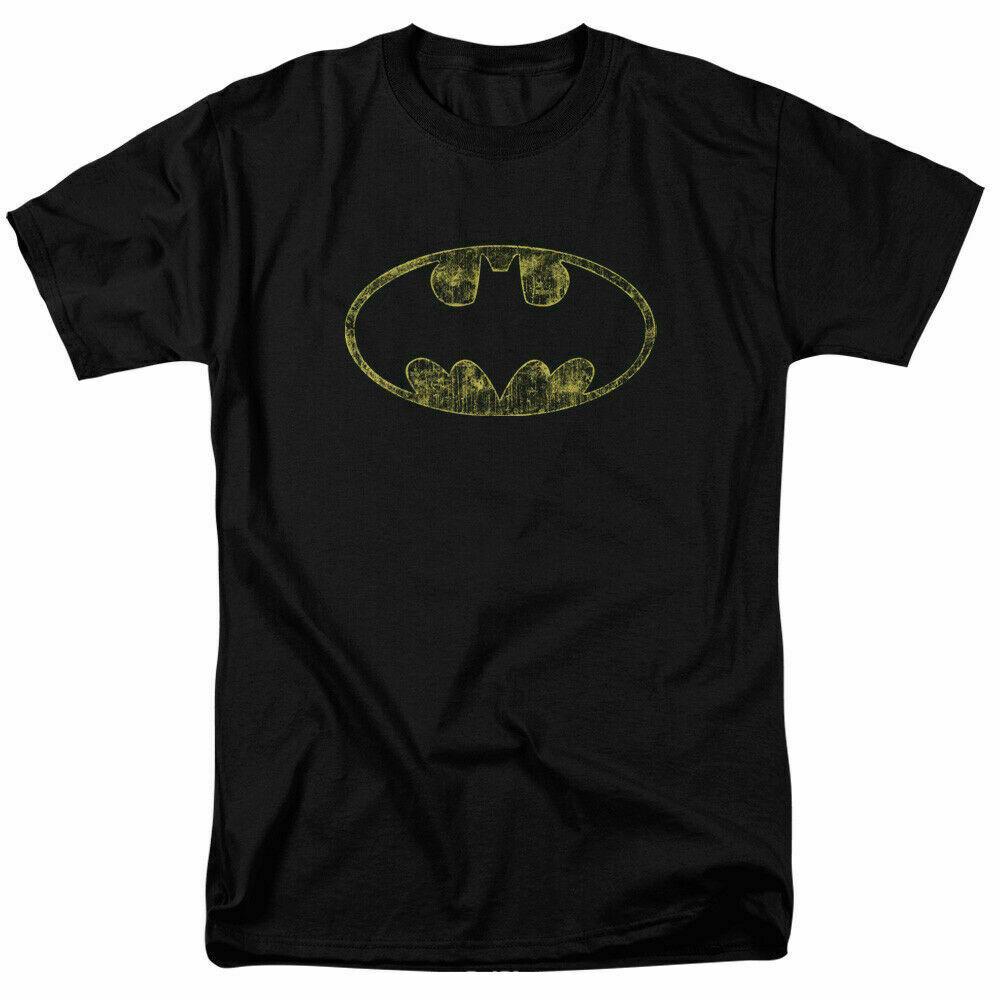 26 Batman Tattered Logo T Shirt Robin Licensed Comic Book Tee Black Unisex T-Shirt M