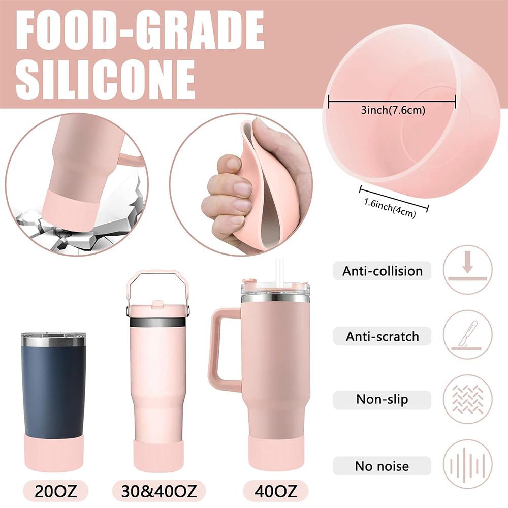 9pcs Accessories Set 3 Spill Proof Stopper Flowers Straw Cover Boot 2 Straw and Brush and 1 Flower Charm Chain for  Cup