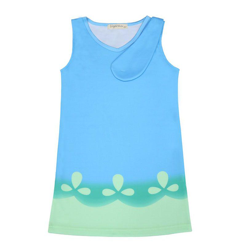 

Косплей Мака Тролли Костюмы Одежда Детская Вечеринка Праздник День Рождения Платье Мода 4-5Years(Size120)