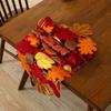 Harvest Theme Maple Leaf Table Runner Autumn Colors Table Cloth  Farmhouse Decor