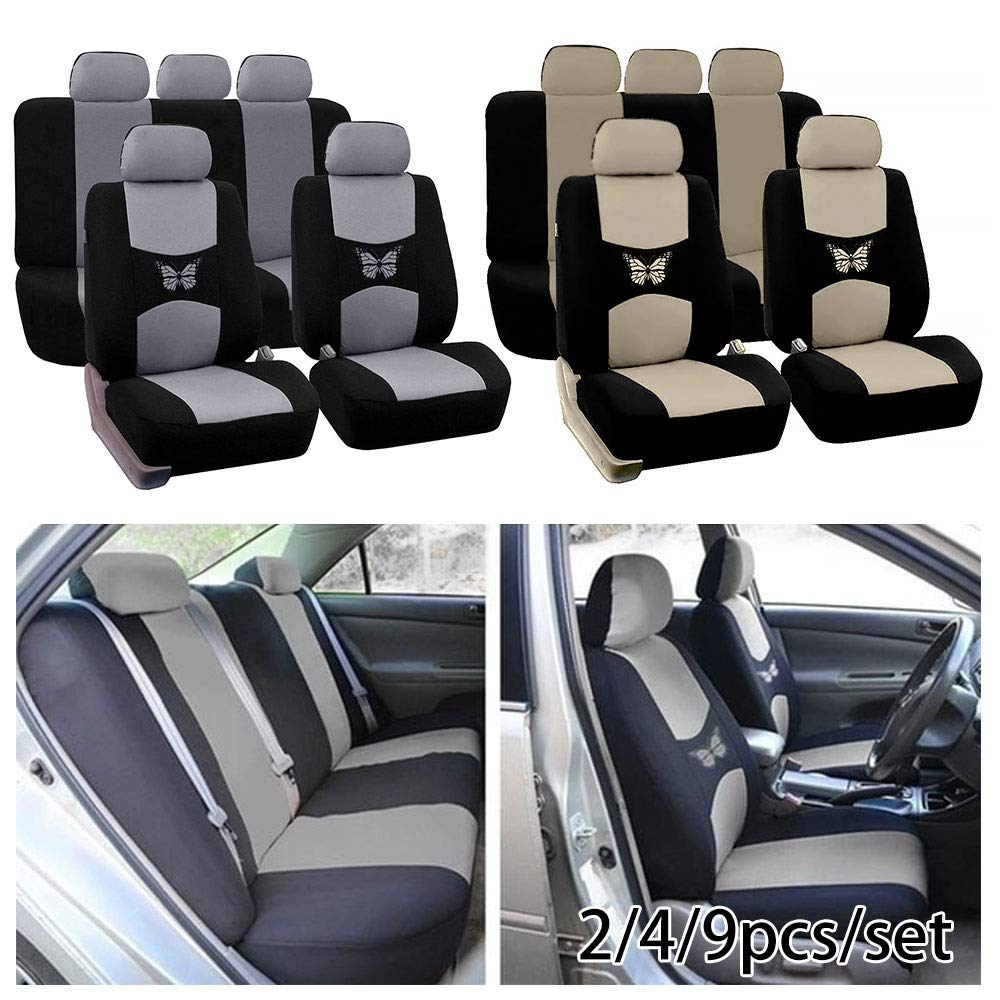 readygohigh Seat Covers for Kei All Set of or Headrest Front Seat Rear Seat Cushion Apron Seat Hook Universal Car for Kei Cars and Standard All Seats