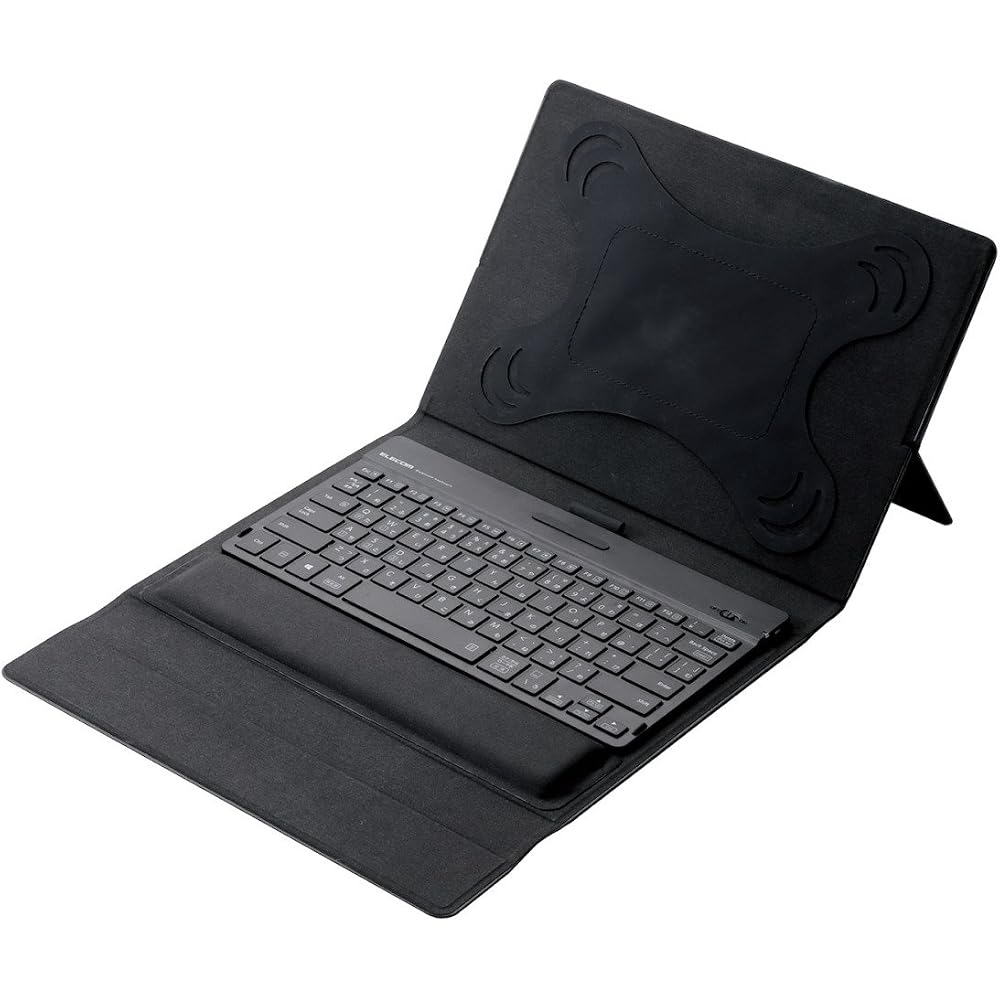 ELECOM Wireless Keyboard Bluetooth Soft Leather Cover Type Multi-Pairing Black TK-CAP01BK