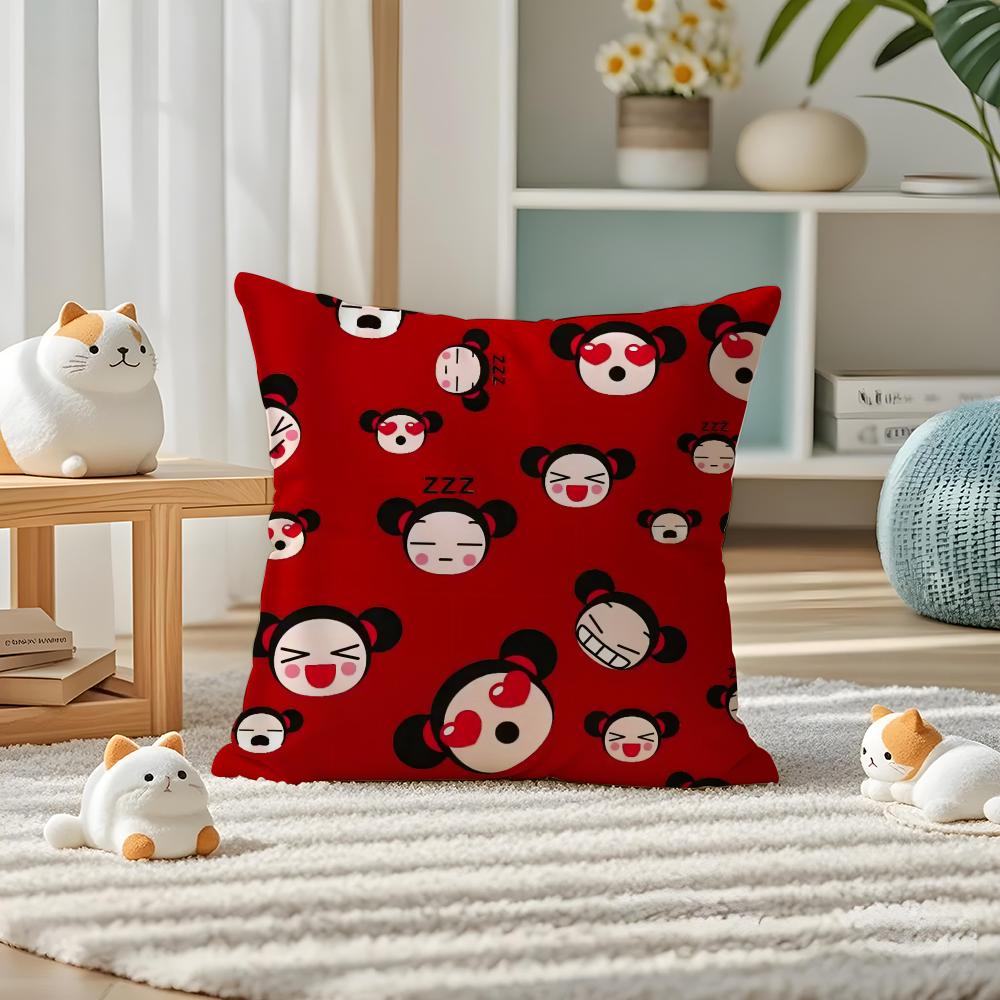 European PPuccas Pillow Case Silky elegant Comfort Sofa Bed Invisible zipper