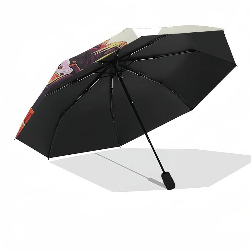 1pc Boku no Hero Academia Outdoor Umbrella - Automatic Opening/Closing, Portable Tri-Fold Design with 8-Rib Iron Frame, Perfect Gift for Fans, Tr