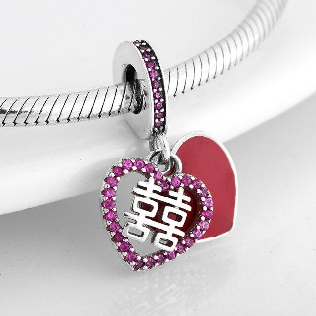 925 Sterling Silver Bead Openwork Sweet Hearts Crown Charms Beads Fit Jiuhao Bracelets Bangles Diy Womens Jewelry