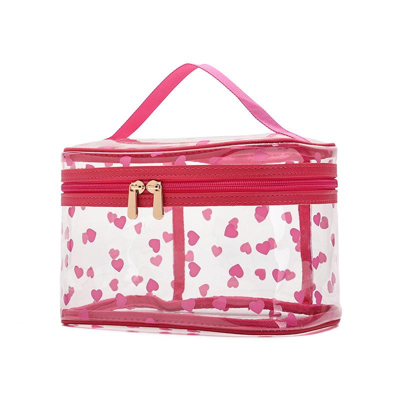 Fashion Pvc Portable Toilet Bag Travel Cosmetics Storage Multi-Functional Portable Waterproof Cosmetic Bag