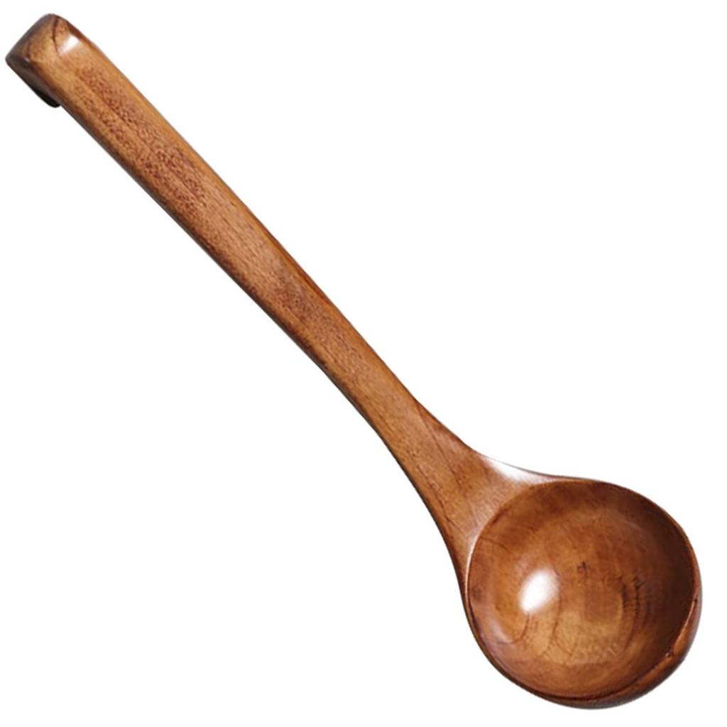 Large Wood Soup Ladle Long Handle for Serving Hot Pot Ramen Porridge Kitchen Cooking Spoon Wooden Ladle
