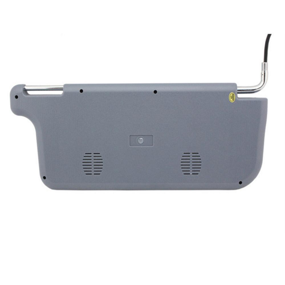 7" Gray Car Left Sun Visor Rear View Mirror Screen LCD Monitor 2 Channel Video
