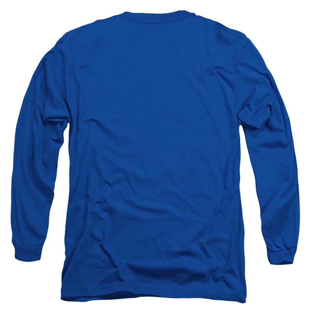 Sesame Street Unisex Adult Om Nom Cookie Monster Face Long-Sleeved T-Shirt