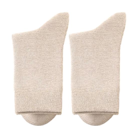 Winter Warm Dress Socks Men Crew Socks, Solid Color Casual Soft Non Binding Breathable Sweat Wicking Mid-calf for Autumn And Daily Wear Business