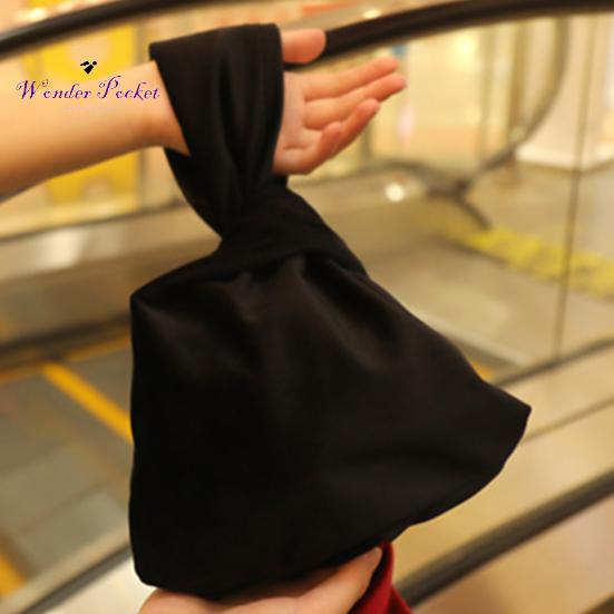 Frauen Samt Handgelenk Handtasche Knoten Kleine Mode Make-Up Geld Karte Lagerung Beutel