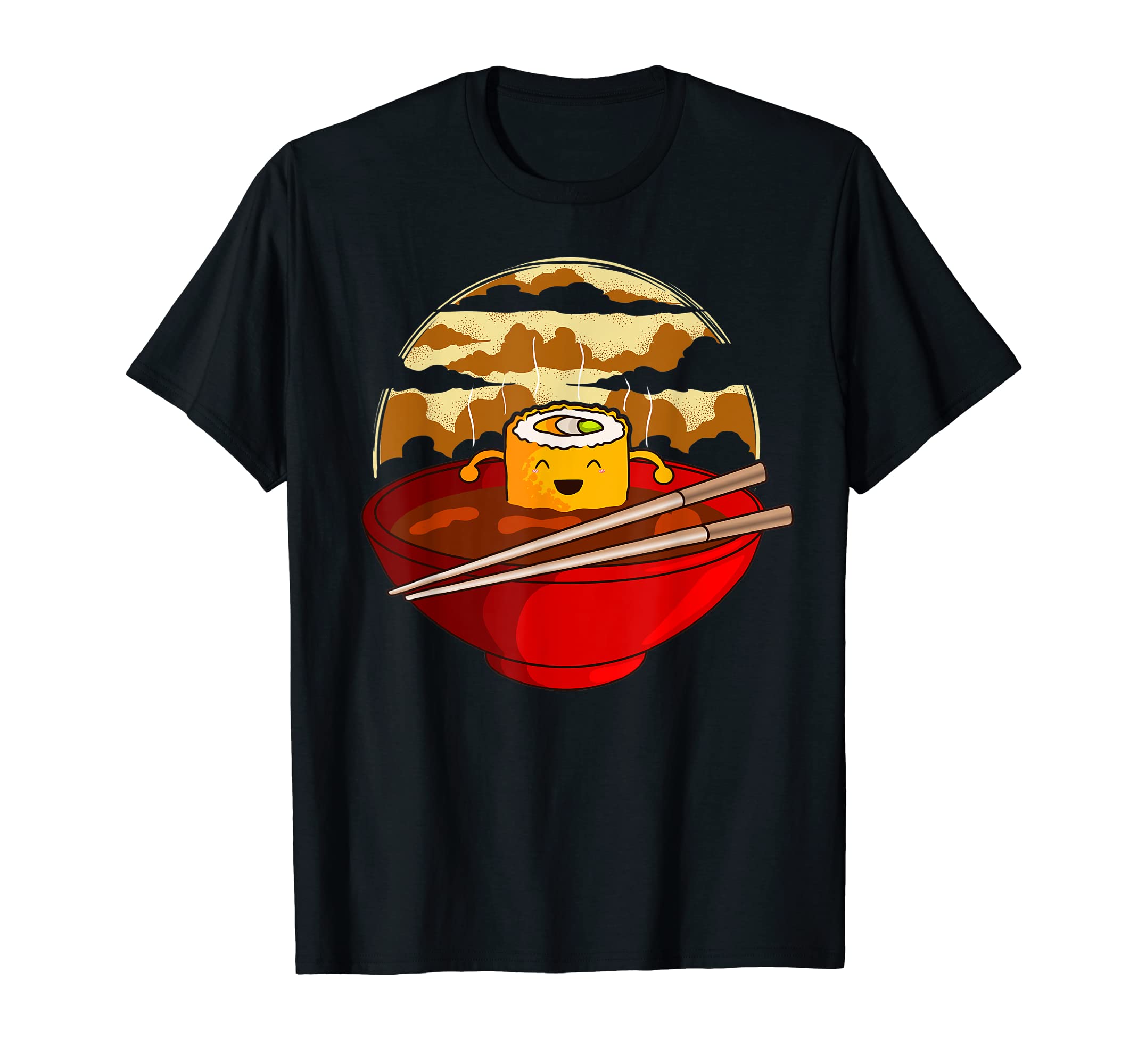 

Kawaii Sushi Ramen Japanese T-Shirt чёрный