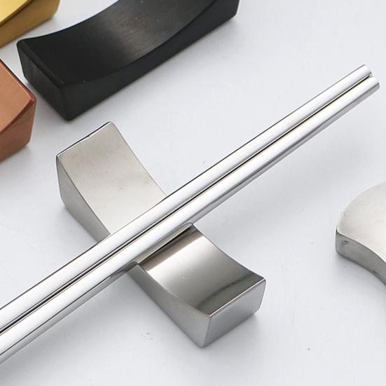 Spoon Chopstick Rest Stainless Steel Creative Ingot Shape Spoon Chopstick Holder Rustproof Tableware Stand for Home Restaurant Hotel Use
