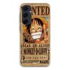 Phone Case - MANIACASE - Samsung Galaxy A55 - Silicone - Soft - Wanted Poster Monkey D. Luffy