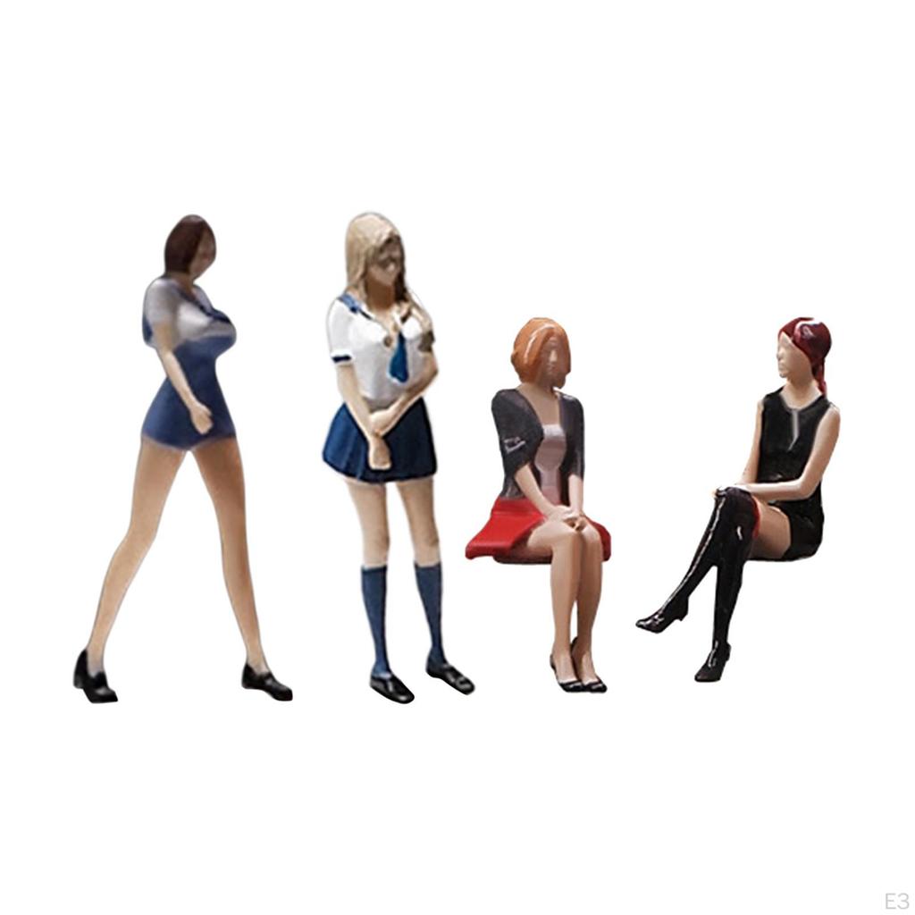 1/64 Female Figurine for Architectural Model and Desktop Display