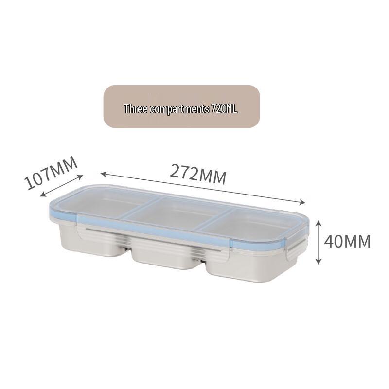 Divided Lunch Box for Fridge & Outdoors - Set of 2