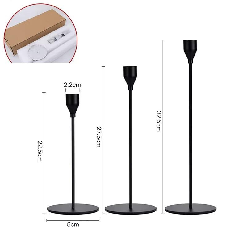 Candle Holder 1PCS Metal Electroplated Candle Holder Ornament Table Candlelight Dinner Model Room Wedding Props Home Decoration