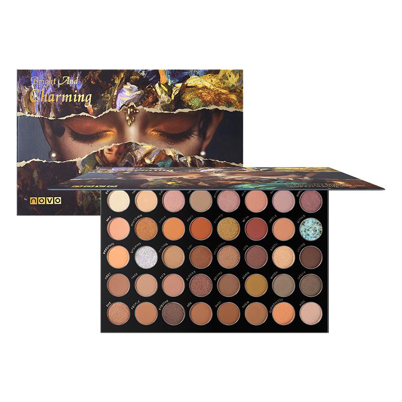 40-Farben Lidschattenpalette in Erdtönen für Anfänger – Perfekt für das tägliche leichte Make-up