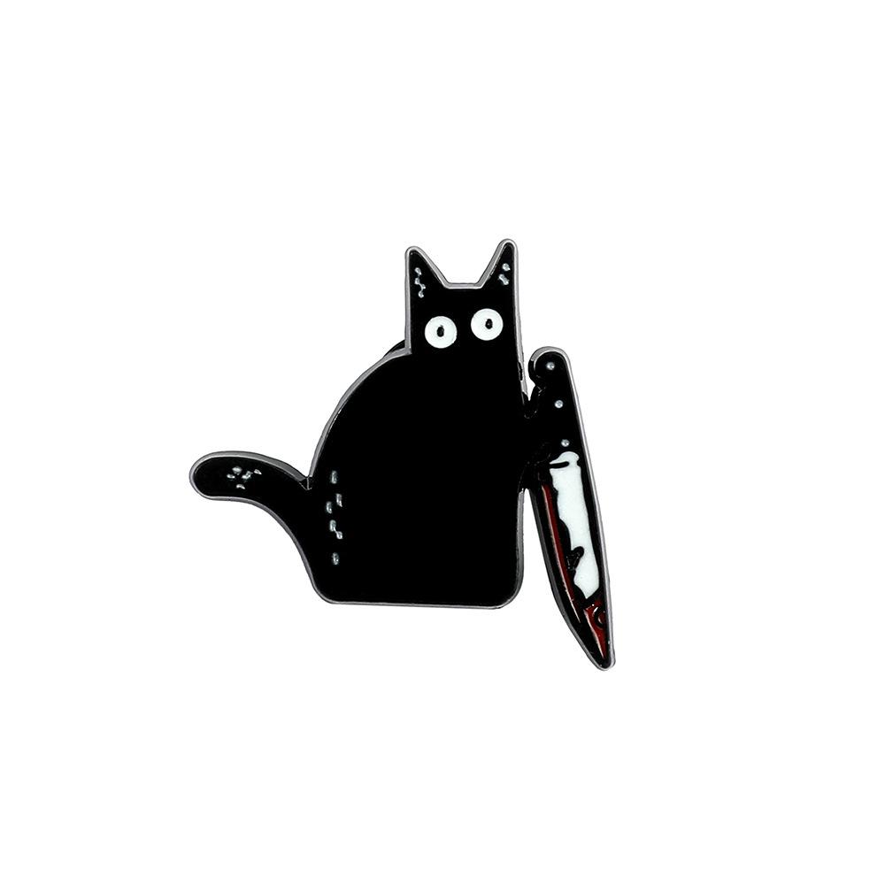Cute creative personality small animal metal badge cat rabbit penguin frog dinosaur trick or treat goose accessories