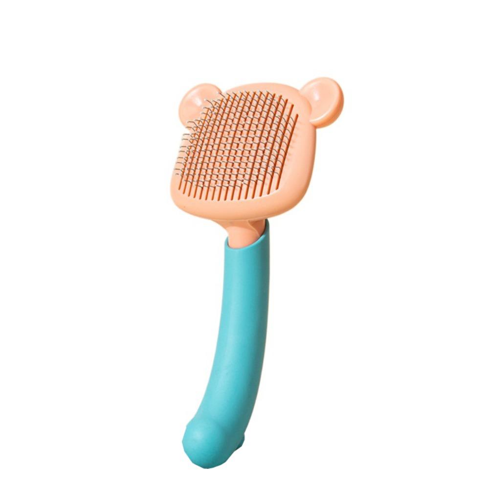 

Quiet Cat Removal Hair Brush Efficiently Pet Cleaning Massage Comb Durable Dog Cat Needle Comb Pet розовый