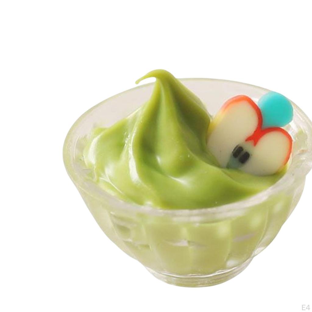 1/12 Miniature Ice Cream Cup Dining Room Simulation Life Scene Kitchen Doll Food Drinks Dollhouse