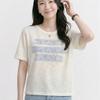 Navava Women Casual Daily LeTTering PrinTing ShorT Sleeve T shirT nT3290