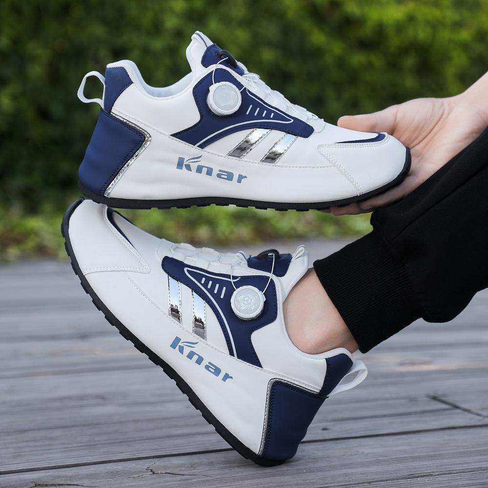 Men's Shoes 2025 Spring New Versatile Casual Shoes Rotating Button Sneakers Versatile Comfortable Lace-Up Bottom Shoes