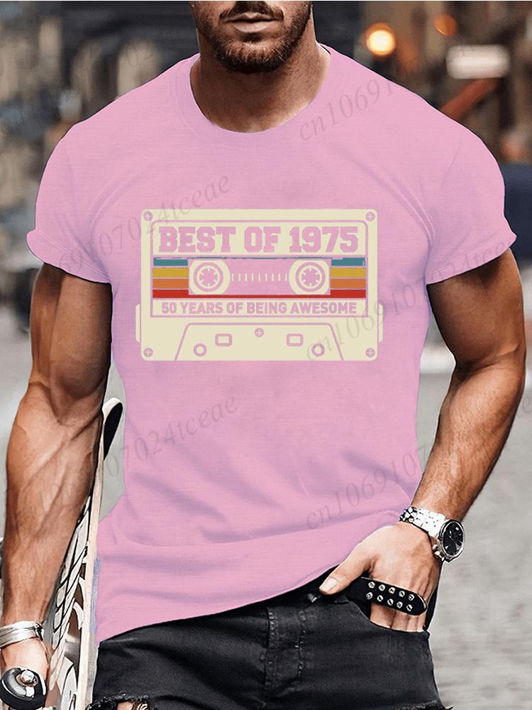 Best of 1975 50th Birthday Shirt, Retro 1975 Cassette T-shirts, Vintage 50th Birthday Gift for Women Men Tshirt, Party Tee Shirt