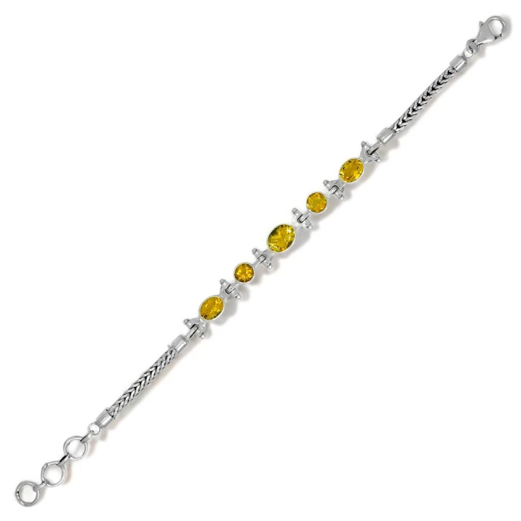 Blue Topaz Bracelet: Adjustable Sterling Silver Gemstone Jewelry