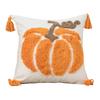 Halloween Charms Decorative Sofa Cushion Covers Halloween Fabric Couch Pillow Covers Embroidered Yellow Pillowcase