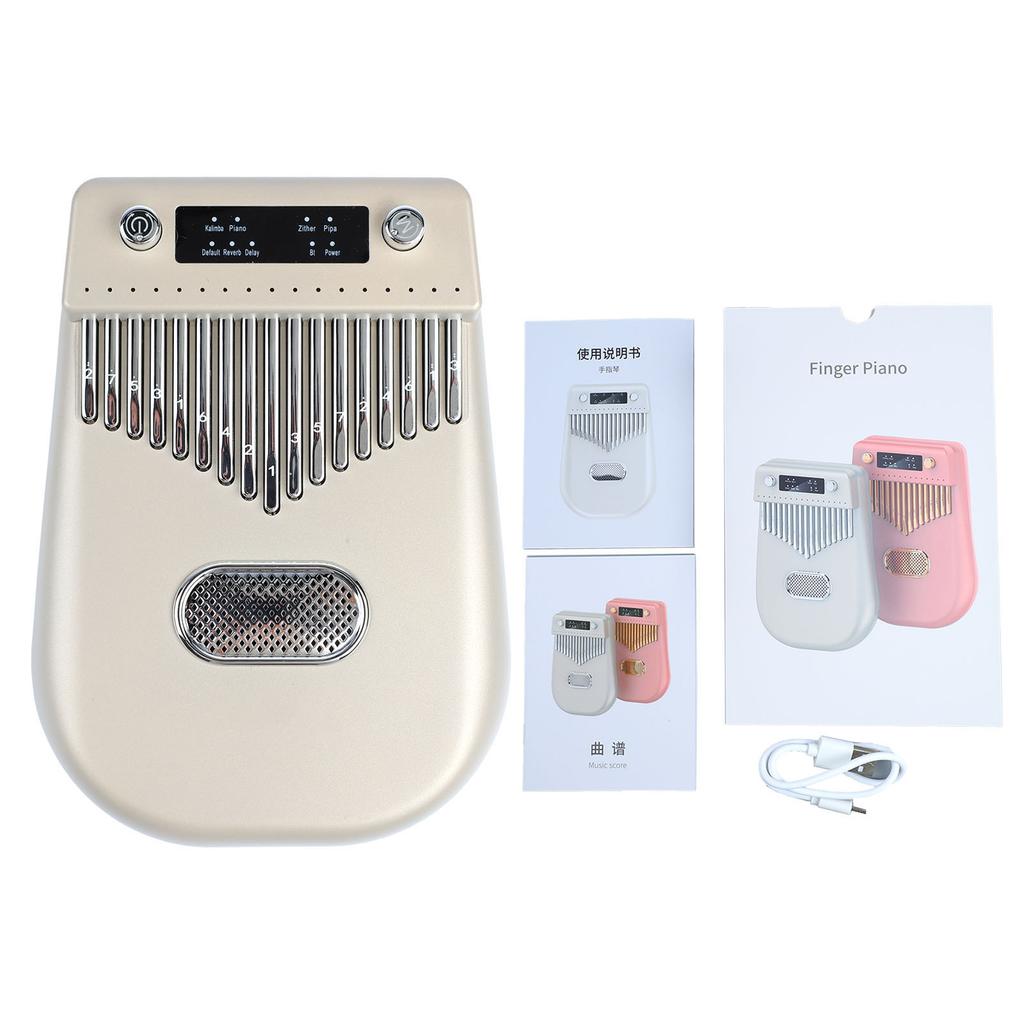 17 Keys Electronic Smart Kalimba Thumb Piano Portable Musical Instrument with Sheet Music for Kid