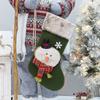 Christmas Stocking Large Plush Gift Sock Candy Bag Hanging Decoration Xmas Eve Party Home Decor