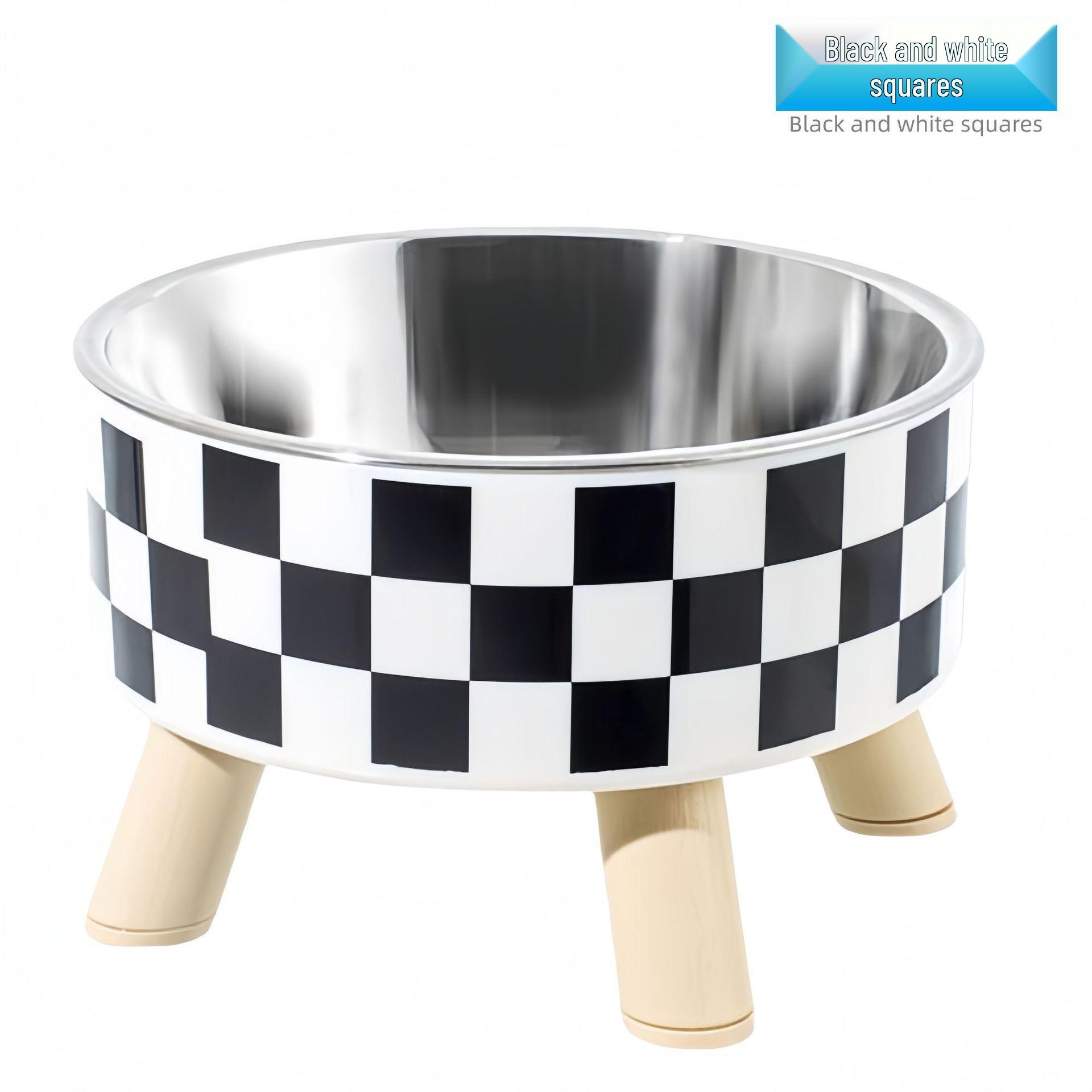 Large Capacity Non-Slip Stainless Steel Pet Bowl with Neck Protection