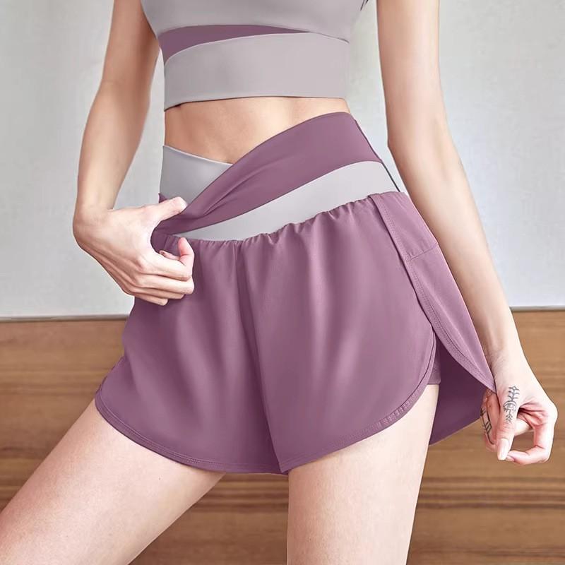 Womens High-End Yoga Set Quick-Dry Sports Suit With Built-in Bra Support Slim Fit Gym Workout Shorts