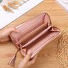 PU Leather Zipper Wallets Large Capacity Lightweight Womens Long Purses Multiple Card Slots Wear-resistant Coin Purse Outdoor