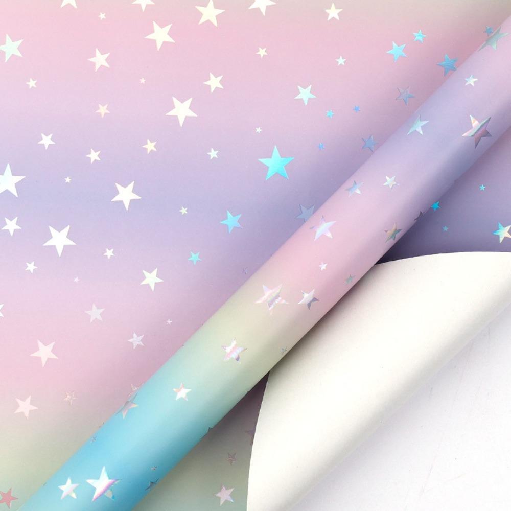 Happy Birthday Gift Wrapping Paper Colorful Iridescent Holographic Paper  Valentine's Day
