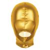 Unisex Metallic Latex Face Mask - Shiny Full Head Hood with Open Mouth for Role Play Parties