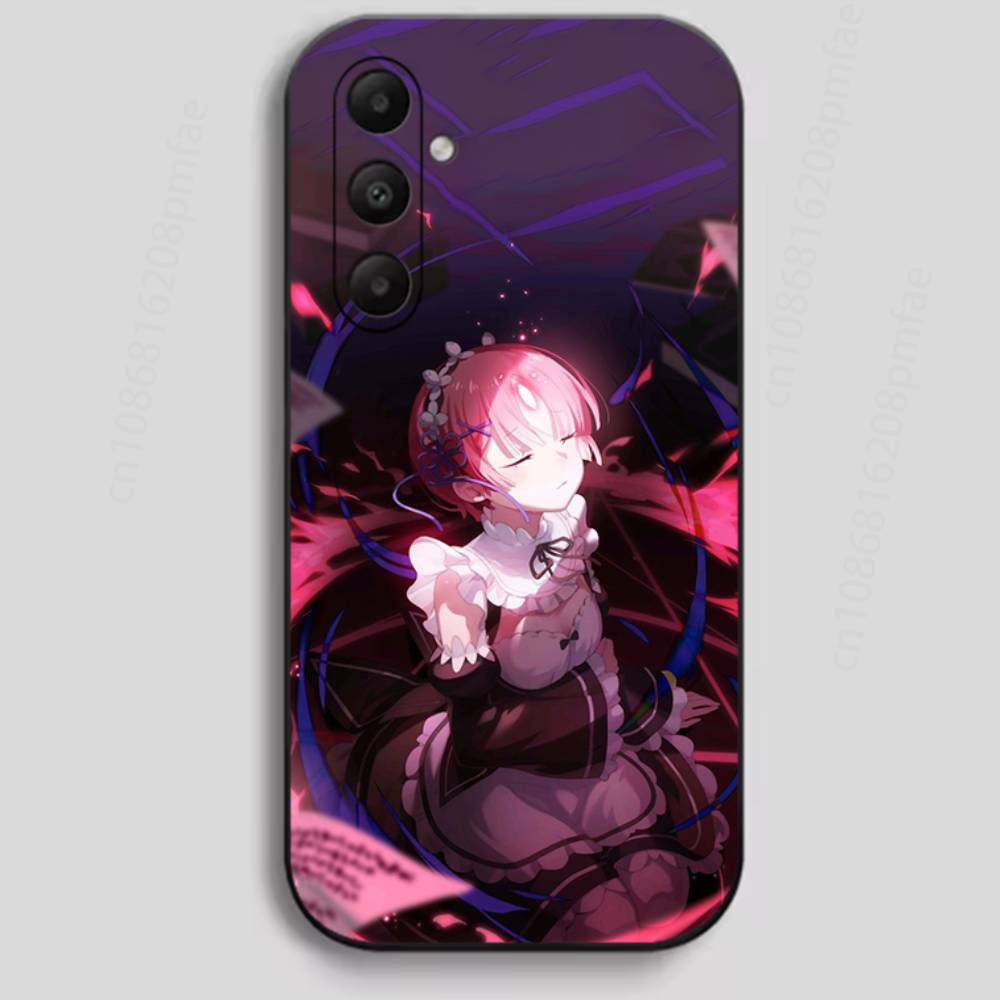 Japan Anime ReZERO Phone Case For Samsung Galaxy A13,21s,22,31,32,40,52,71,A91 Soft Black Shell