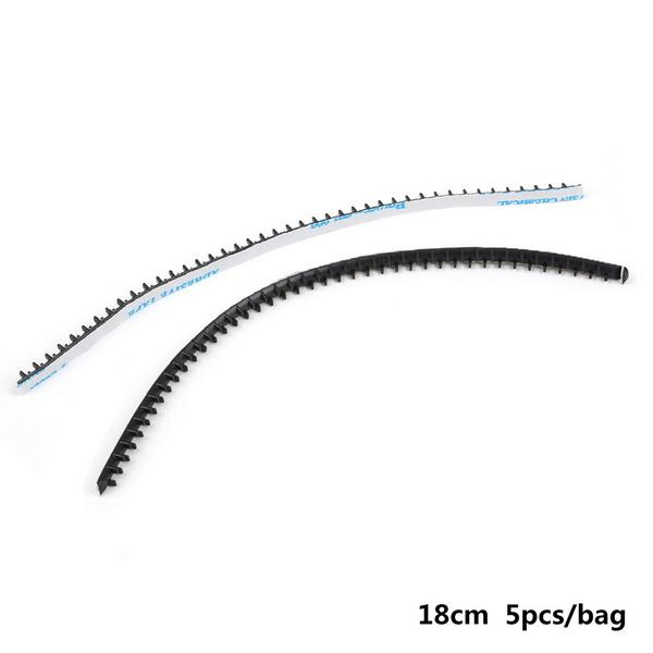 

5 шт. Черный пластиковый ободок для волос с противоскользящей зубчатой рейкой 18cm 5pcs