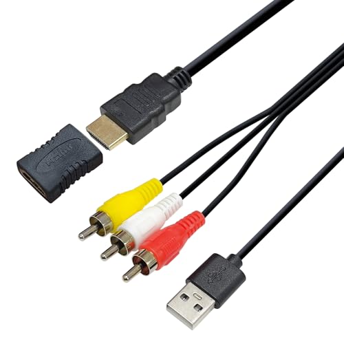 

SEIWA Кабель-перехідник HDMI на RCA 3-кольоровий термінал (Червоний, Білий, Жовтий) Кабель-перехідник [Довжина кабелю 2.0м] IMP331 Вихід відео Full HD USB Typ