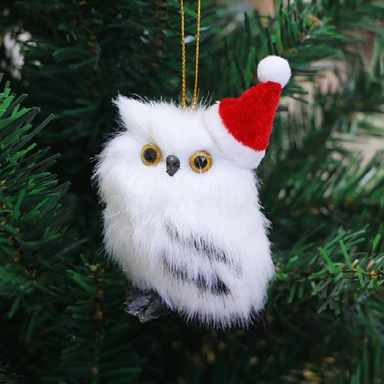 Distinctive Owl Tree Pendants White Christmas Owl Hanging Decorations Lovely Festival Hangings Home Accent