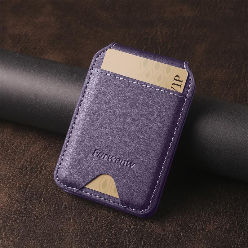

RFID Shielded Card Wallet Magnetic Phone Wallet Case with Card Slots,Faux Leather for Secure ID & Credit Card Storage,Men S Gift фіолетовий