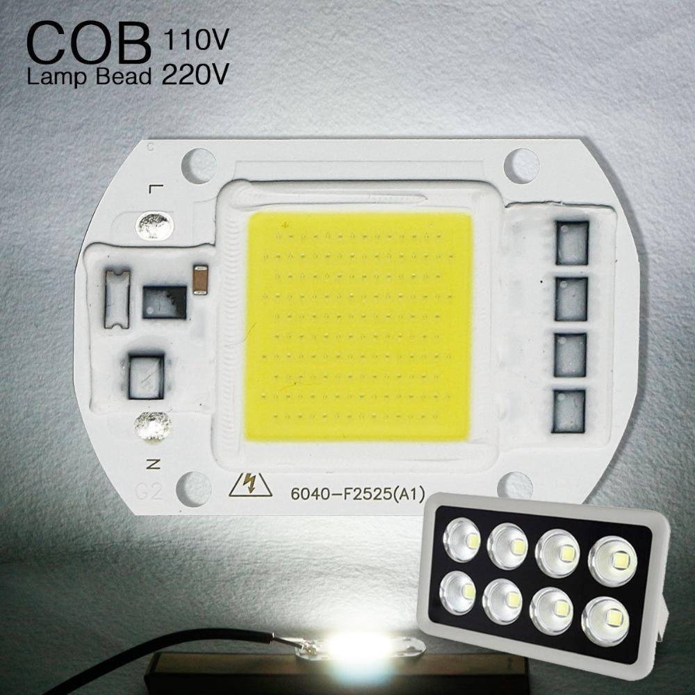 LED COB lamp Bead 20W 30W 50W AC 220V 240V IP65 Smart IC No Need Driver DIY Flood light Led Bulb Spotlight Outdoor Chip