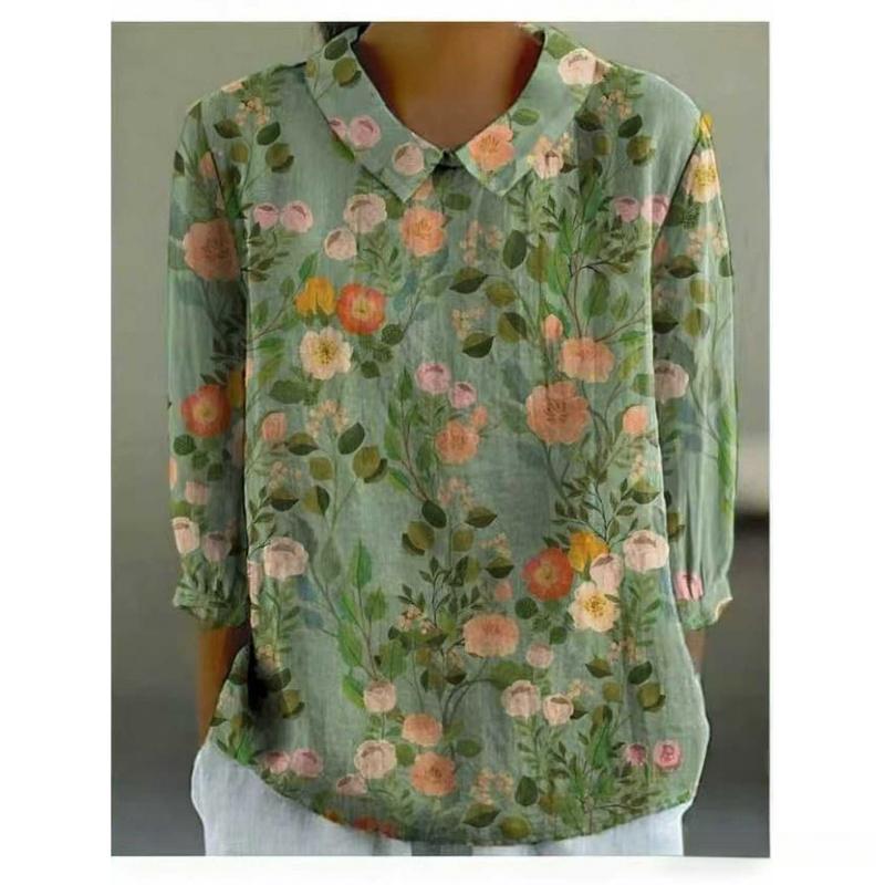 Summer Women's New Loose Printed Casual Plus Size Pullover Women's T-Shirt