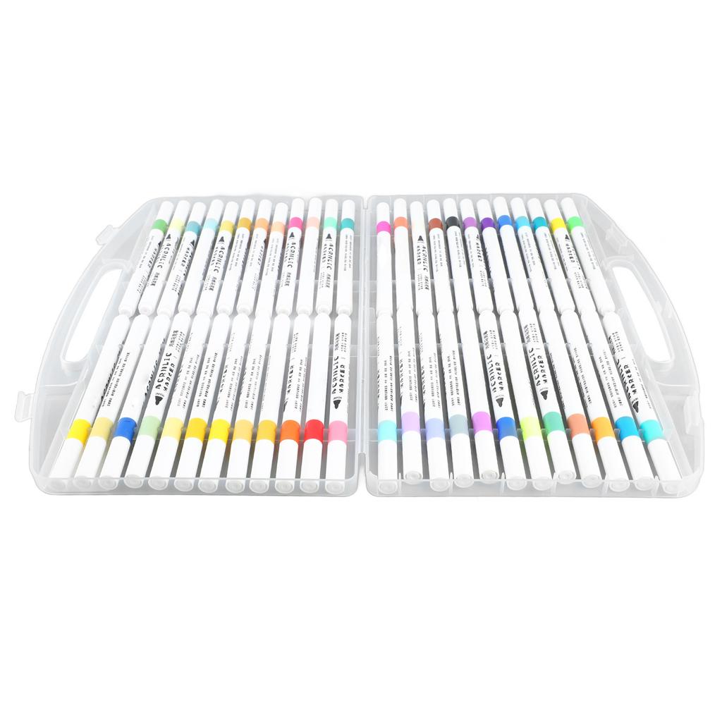 48 Colors Acrylic Paint Marker Pens Quick Drying Waterproof Paint Markers for Wood Canvas Stone
